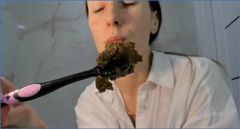OksiLove myje zeby pasta z kupy - wideo scat na GownoHub