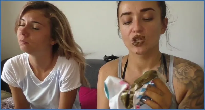 HotDirtyIvone i jej partnerka podczas lesbijskiej zabawy kawiorem - wideo scat na GownoHub