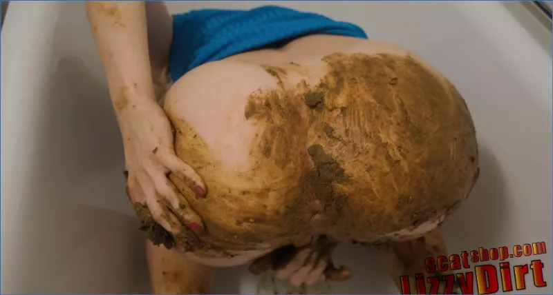 LizzyDirt wyciska kupe w brudnym zblizeniu na kamere - wideo scat na GownoHub